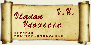 Vladan Udovičić vizit kartica